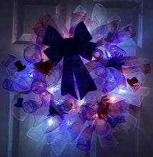 Load image into Gallery viewer, Blue Bow Wreath
